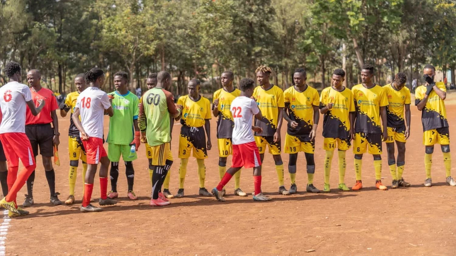 Kibra United: both teams line up.