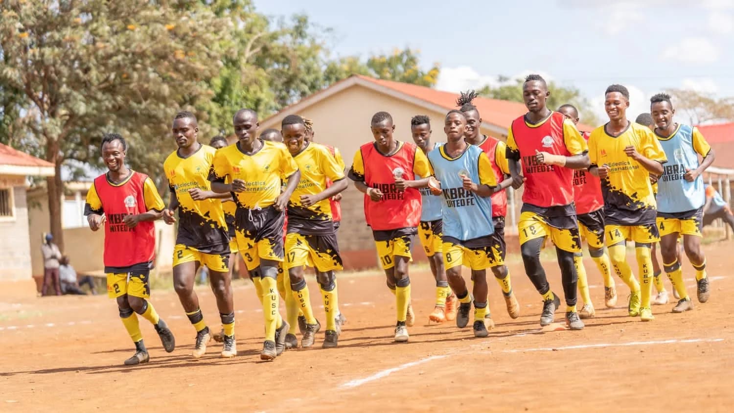 Kibra United: kibra united line up before a match, june 2022.